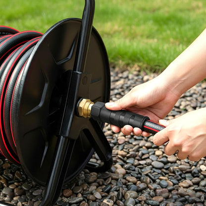 Heavy Duty Garden Hose 25ft, NON-EXPANDABLE Flexible Water Hose, Kink Resistant Lightweight Hybrid Hose, Leakproof Hose Male to Female Fittings