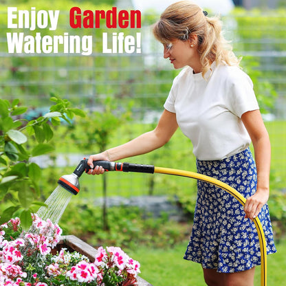 Heavy Duty Garden Hose 25ft, NON-EXPANDABLE Flexible Water Hose, Kink Resistant Lightweight Hybrid Hose, Leakproof Hose Male to Female Fittings