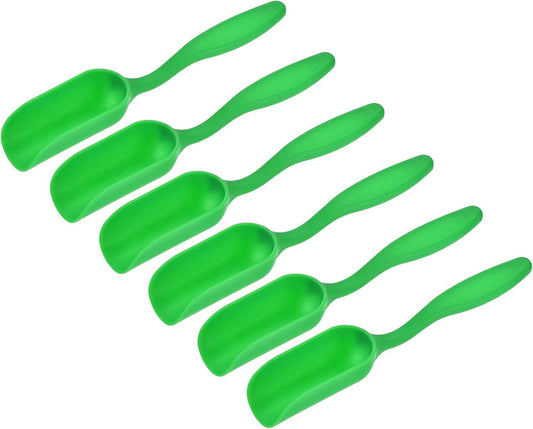 5.7 Inch Gardening Shovel Spoons 6 Pack Mini Soil Scoops Cultivation Transplanting Tools, Green