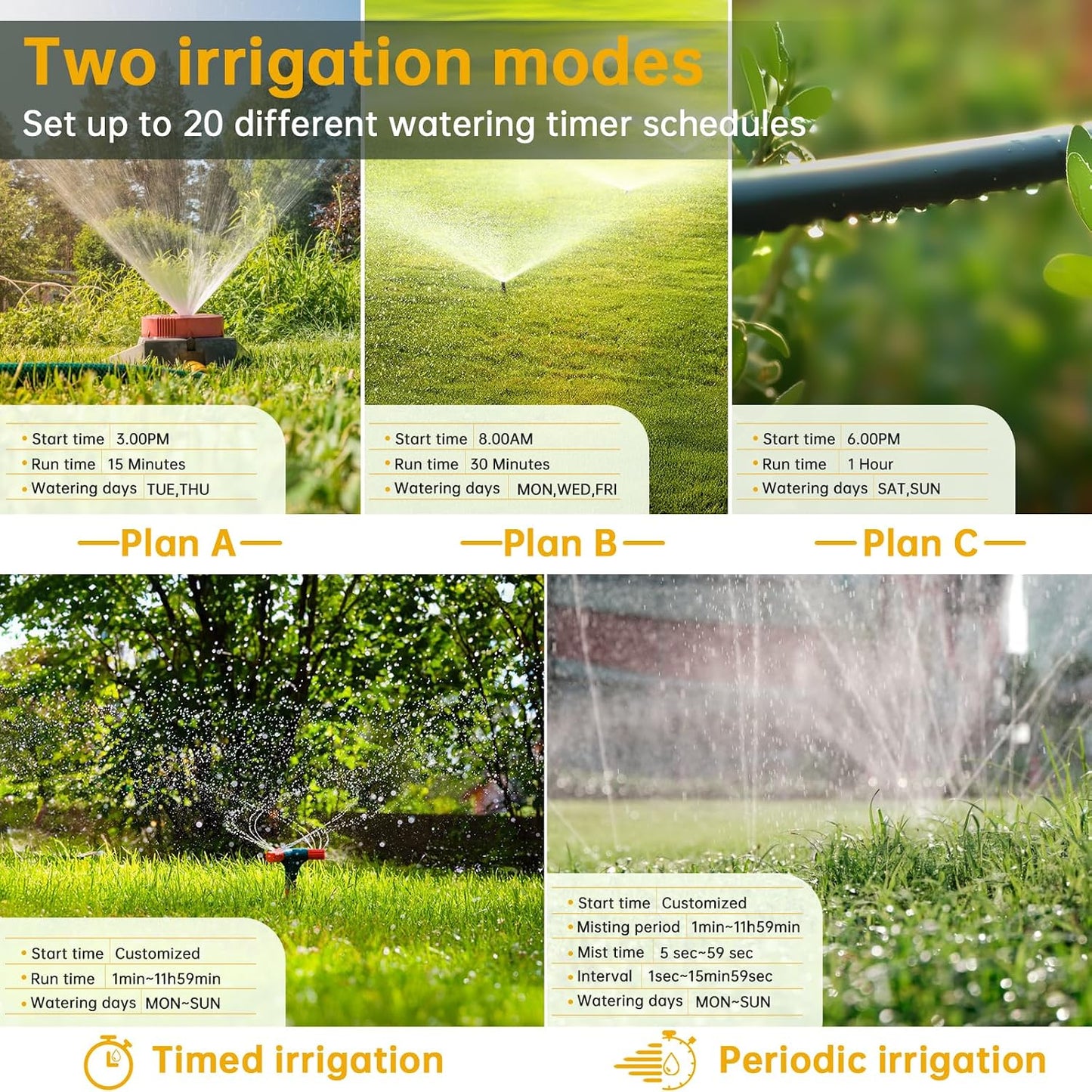 WiFi Sprinkler Water Timer for Outdoor Hose,Smart App Remote Control
