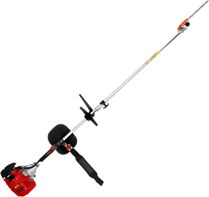 42.7cc 2 Stroke Gas Pole Saw, Gas Pole Saws for Tree Trimming, Tree Saw w/12'' Blade, Gas Powered Pole Saw, 105cm Long Reach Extension Pole, Pole Pruner for Yard, Garden