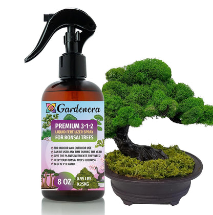Professional Bonsai Spray Fertilizer Mist for Home Gardening | 3-1-2 Gentle Blend Mist for Healthy Leaves & Growth | Essential Nutrients for Bonsai - 8oz