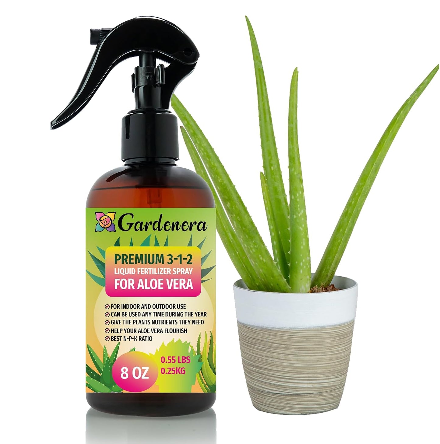 Professional Bonsai Spray Fertilizer Mist for Home Gardening | 3-1-2 Gentle Blend Mist for Healthy Leaves & Growth | Essential Nutrients for Bonsai - 8oz