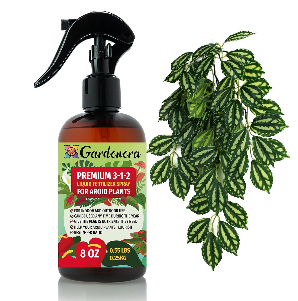 Professional Bonsai Spray Fertilizer Mist for Home Gardening | 3-1-2 Gentle Blend Mist for Healthy Leaves & Growth | Essential Nutrients for Bonsai - 8oz