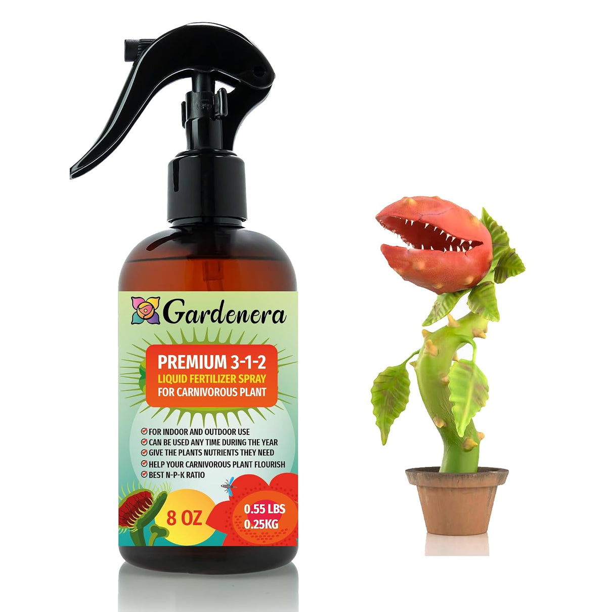 Professional Bonsai Spray Fertilizer Mist for Home Gardening | 3-1-2 Gentle Blend Mist for Healthy Leaves & Growth | Essential Nutrients for Bonsai - 8oz