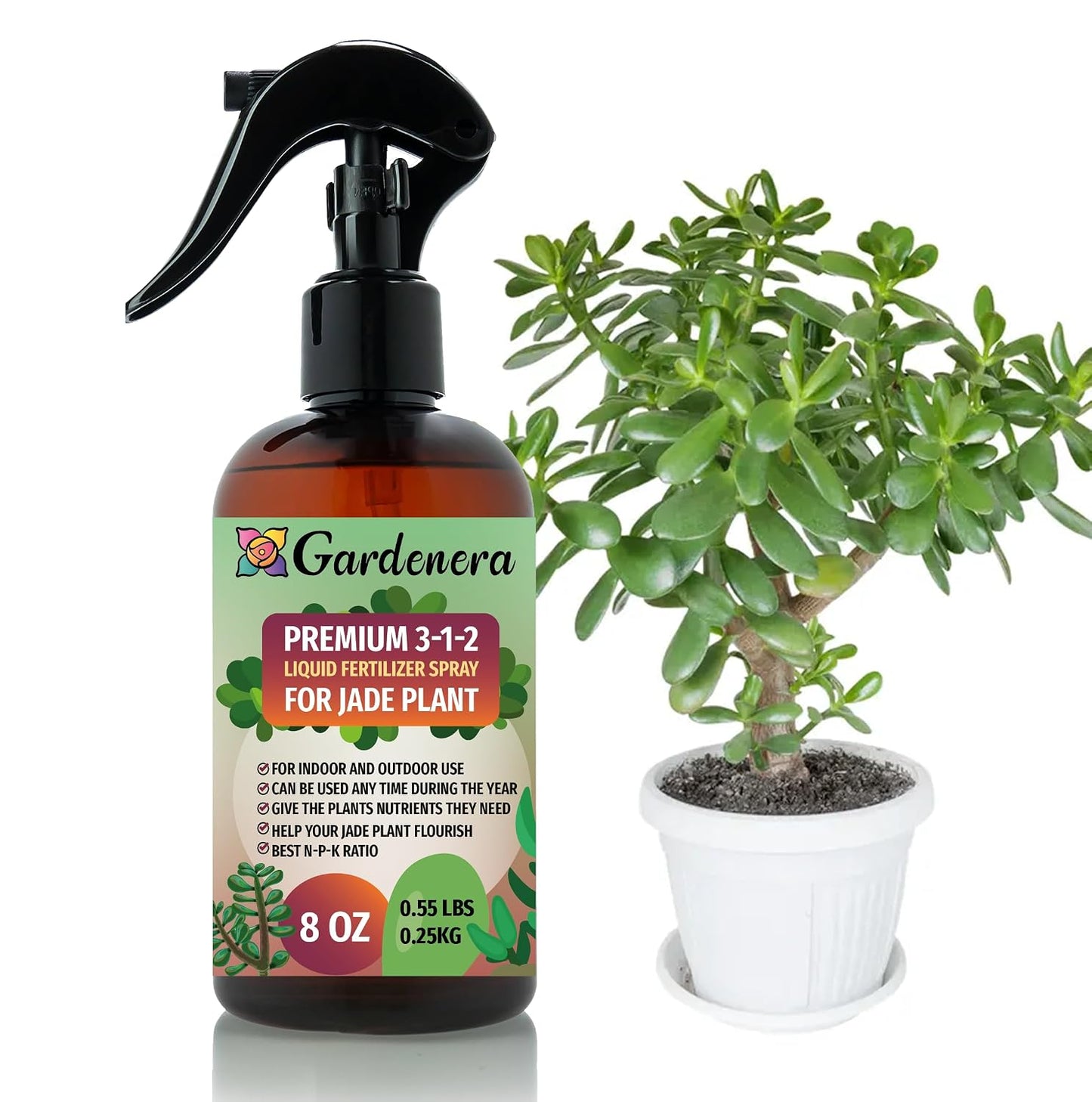 Professional Bonsai Spray Fertilizer Mist for Home Gardening | 3-1-2 Gentle Blend Mist for Healthy Leaves & Growth | Essential Nutrients for Bonsai - 8oz