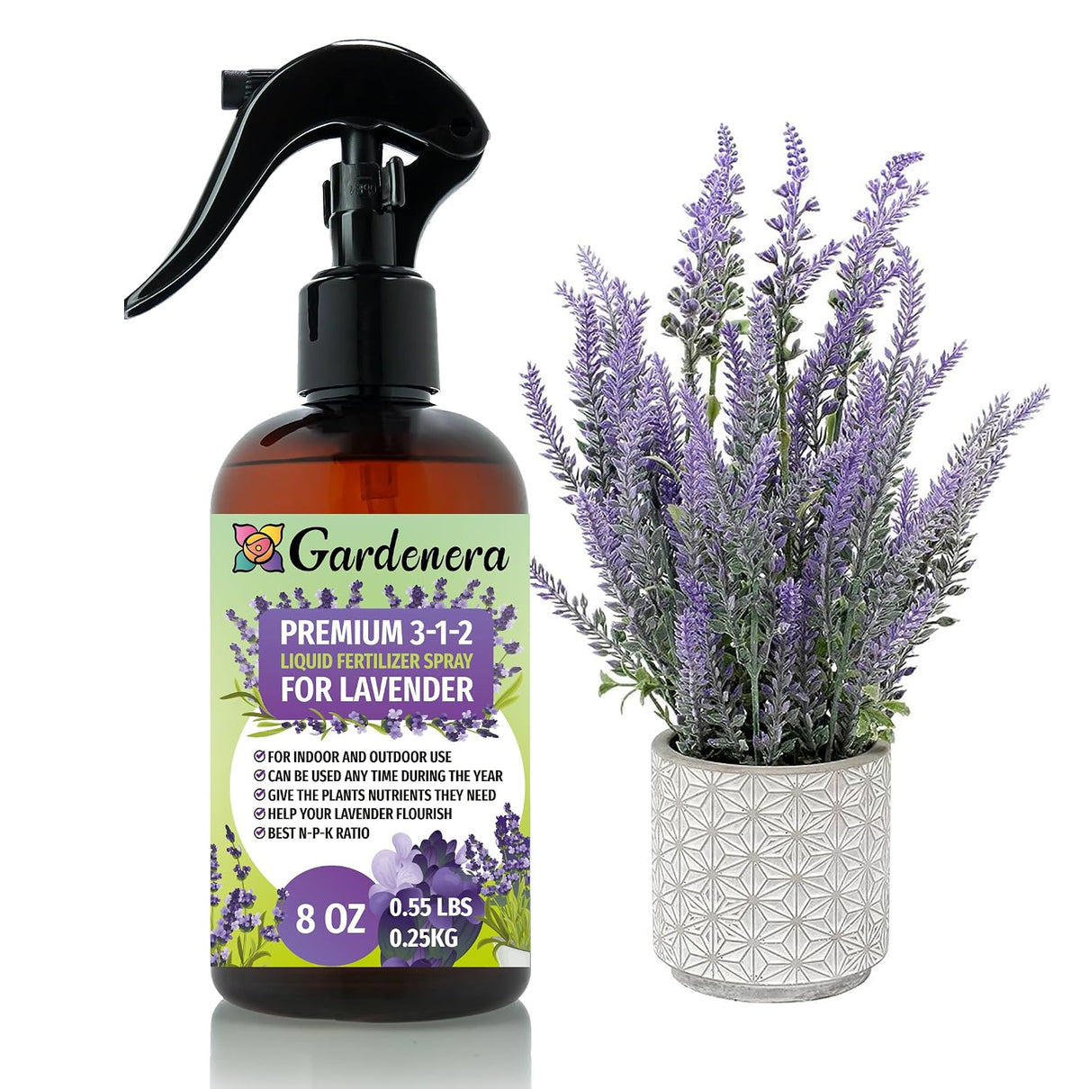 Professional Bonsai Spray Fertilizer Mist for Home Gardening | 3-1-2 Gentle Blend Mist for Healthy Leaves & Growth | Essential Nutrients for Bonsai - 8oz