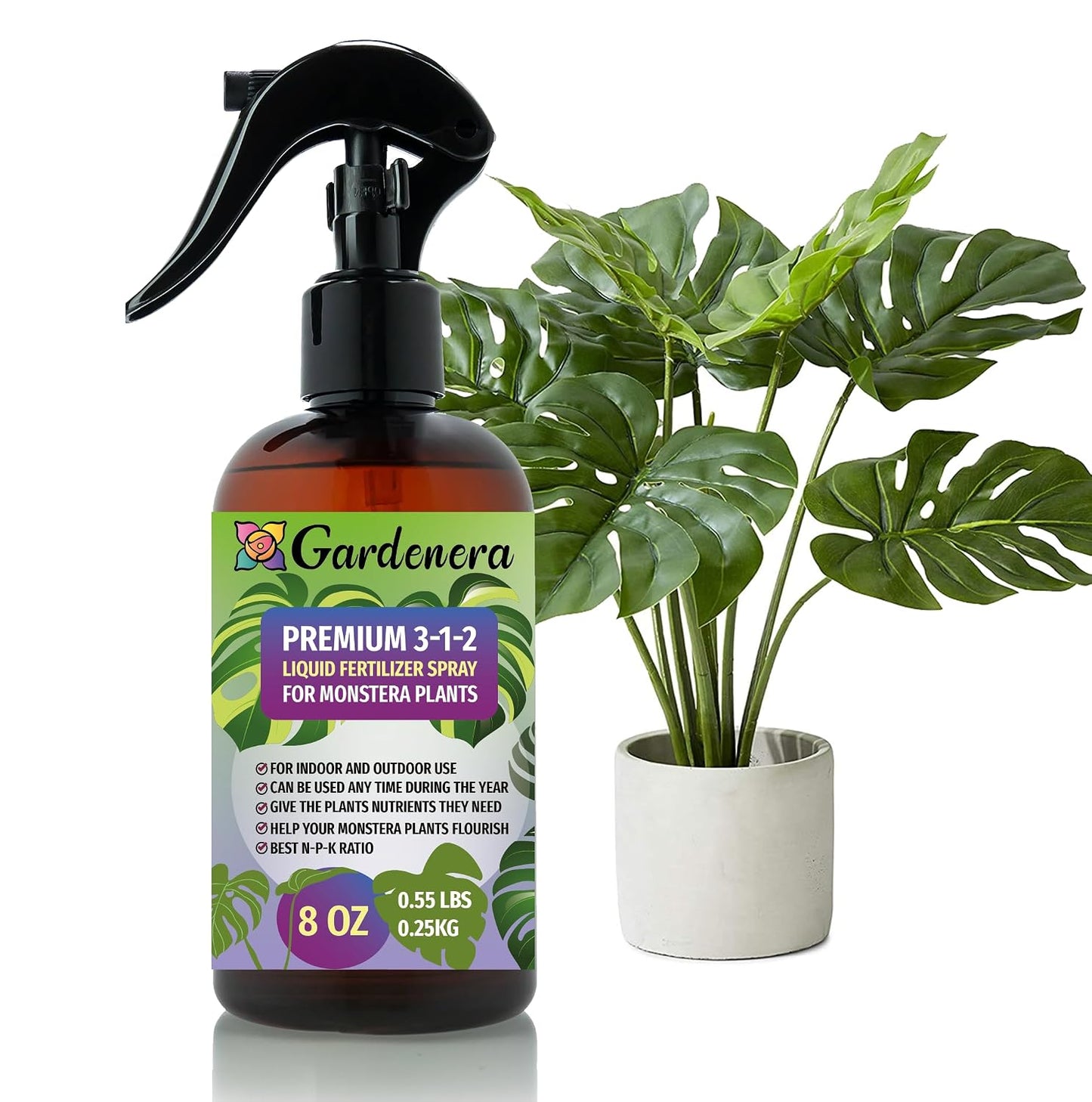 Professional Bonsai Spray Fertilizer Mist for Home Gardening | 3-1-2 Gentle Blend Mist for Healthy Leaves & Growth | Essential Nutrients for Bonsai - 8oz