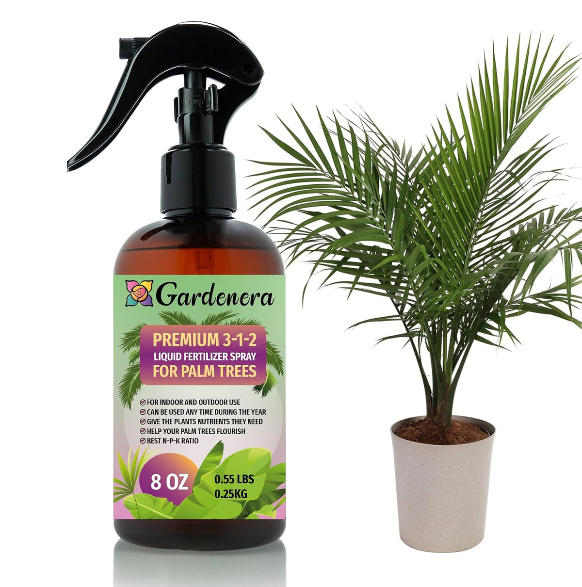 Professional Bonsai Spray Fertilizer Mist for Home Gardening | 3-1-2 Gentle Blend Mist for Healthy Leaves & Growth | Essential Nutrients for Bonsai - 8oz