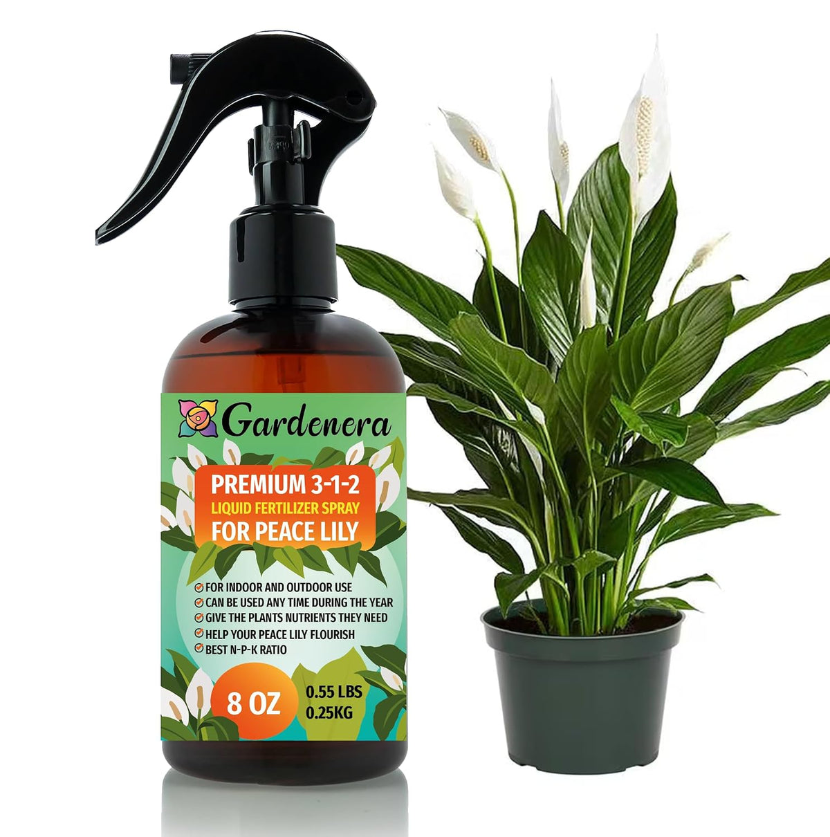 Professional Bonsai Spray Fertilizer Mist for Home Gardening | 3-1-2 Gentle Blend Mist for Healthy Leaves & Growth | Essential Nutrients for Bonsai - 8oz