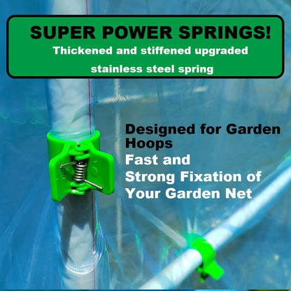 Greenhouse Clamps for 1/2 Inch PVC Pipe, Greenhouse Hoops,Support Frame, Grow Tunnel,Plant Support Garden Stakes.For Fixing Plant Cover, Garden Plastic Sheeting, Film Row Cover, Net.