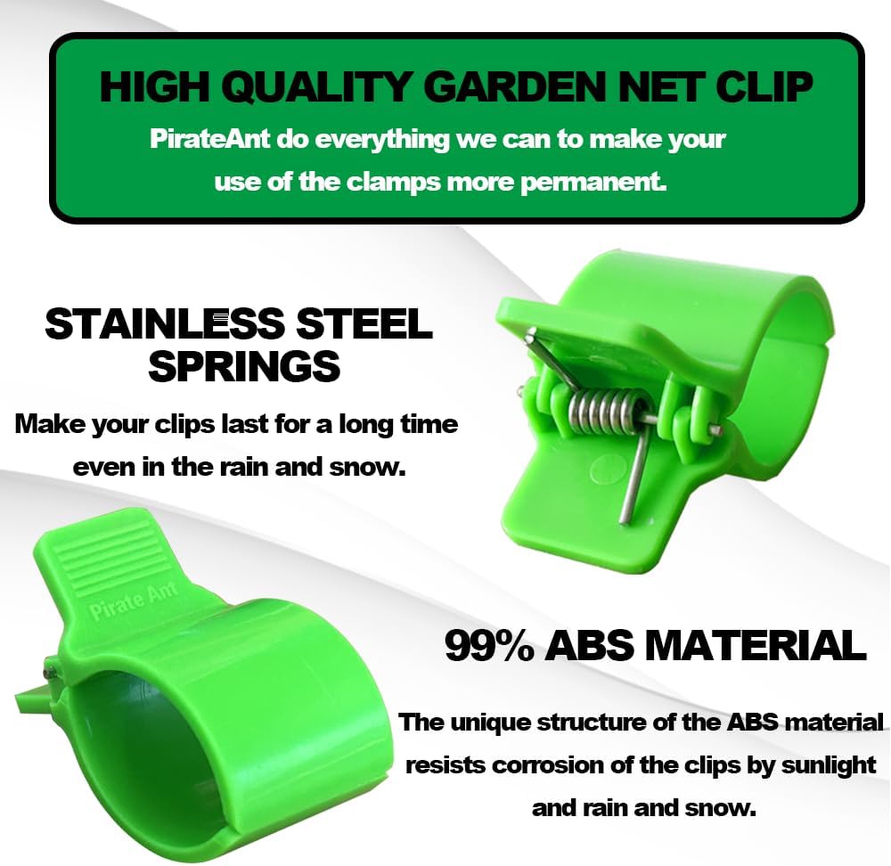 Greenhouse Clamps for 1/2 Inch PVC Pipe, Greenhouse Hoops,Support Frame, Grow Tunnel,Plant Support Garden Stakes.For Fixing Plant Cover, Garden Plastic Sheeting, Film Row Cover, Net.