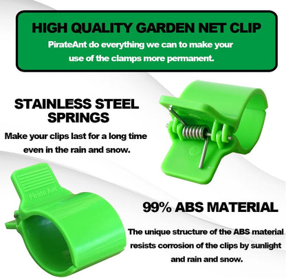 Greenhouse Clamps for 1/2 Inch PVC Pipe, Greenhouse Hoops,Support Frame, Grow Tunnel,Plant Support Garden Stakes.For Fixing Plant Cover, Garden Plastic Sheeting, Film Row Cover, Net.