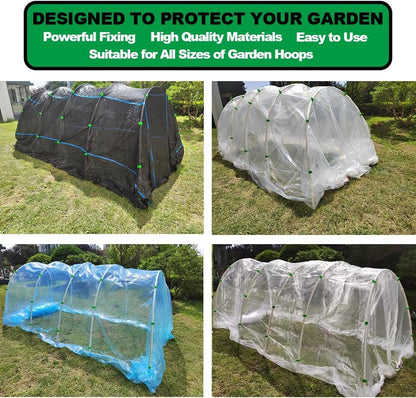 Greenhouse Clamps for 1/2 Inch PVC Pipe, Greenhouse Hoops,Support Frame, Grow Tunnel,Plant Support Garden Stakes.For Fixing Plant Cover, Garden Plastic Sheeting, Film Row Cover, Net.
