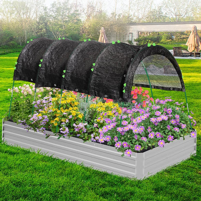 6.5 X 5FT 75% Garden Shade Cloth with Hoops, Plant Shade Cloth Garden