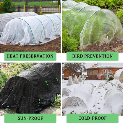 6.5 X 5FT 75% Garden Shade Cloth with Hoops, Plant Shade Cloth Garden