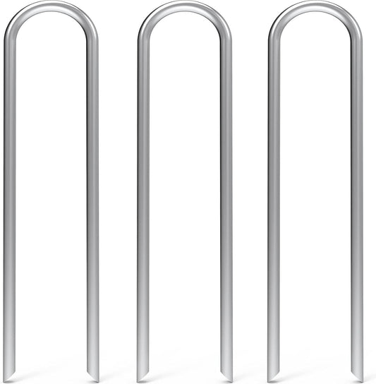 12 Inch 25 Pack Heavy Duty U Shaped Garden Stakes