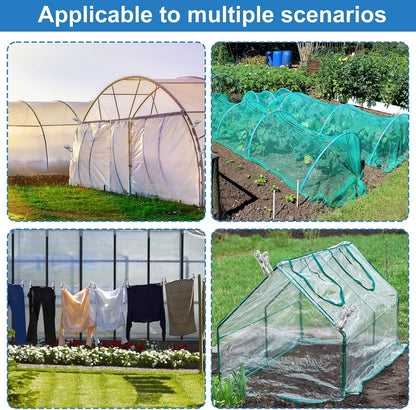 40 PCS Garden Clips, Heavy Duty Stainless Steel Greenhouse Clamps, Greenhouse Clips for Netting, Have a Strong Grip to Hold Down The Shade Cloth or Plant Cover on Garden Hoops or Greenhouse Hoops