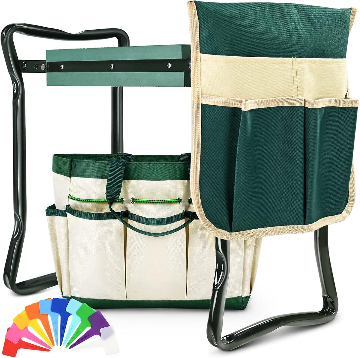 Upgraded Garden Kneeler and Seat with Thicken & Widen Soft Kneeling Pad,Heavy Duty Foldable Gardener Stool with 2 Tool Pouches,Gardening Gifts for Women Mom Men Seniors¡­…