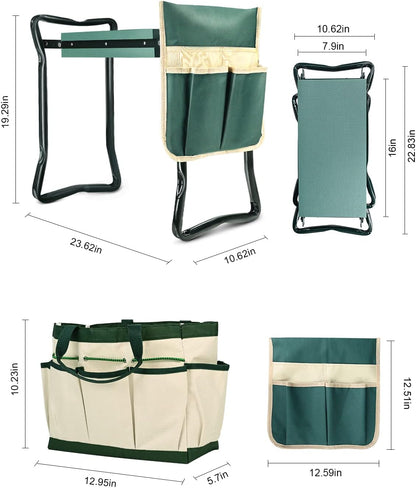 Upgraded Garden Kneeler and Seat with Thicken & Widen Soft Kneeling Pad,Heavy Duty Foldable Gardener Stool with 2 Tool Pouches,Gardening Gifts for Women Mom Men Seniors¡­…