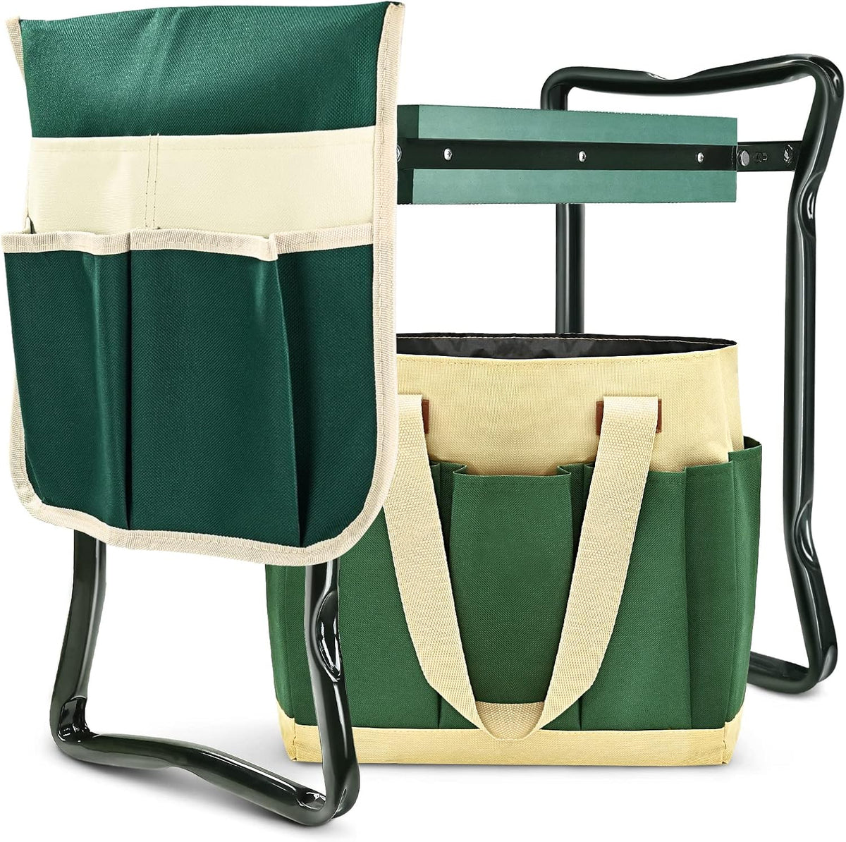 Upgraded Garden Kneeler and Seat with Thicken & Widen Soft Kneeling Pad,Heavy Duty Foldable Gardener Stool with 2 Tool Pouches,Gardening Gifts for Women Mom Men Seniors¡­…