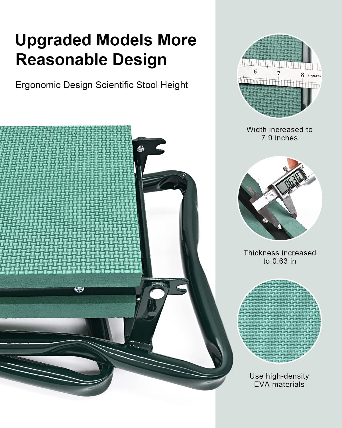 Upgraded Garden Kneeler and Seat with Thicken & Widen Soft Kneeling Pad,Heavy Duty Foldable Gardener Stool with 2 Tool Pouches,Gardening Gifts for Women Mom Men Seniors¡­…