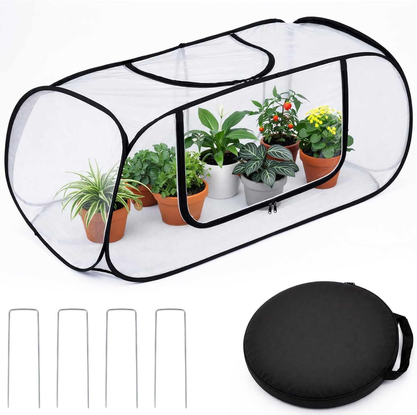 Garden Netting Raised Beds Cover Pop Up Garden Plant Cover with Storage Bag