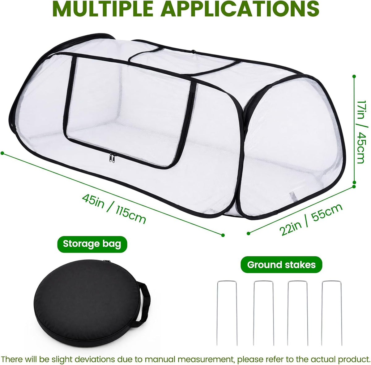 Garden Netting Raised Beds Cover Pop Up Garden Plant Cover with Storage Bag
