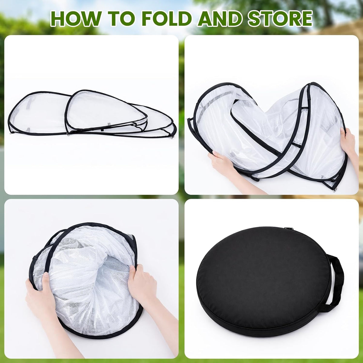 Garden Netting Raised Beds Cover Pop Up Garden Plant Cover with Storage Bag