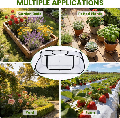 Garden Netting Raised Beds Cover Pop Up Garden Plant Cover with Storage Bag