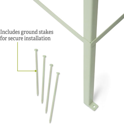 Oxford Pyramid Trellis | Decorative Outdoor Garden Statement Obelisk Plant Support for Flowering Vines | 6 Feet Tall All-Season Use Ground Stakes Included