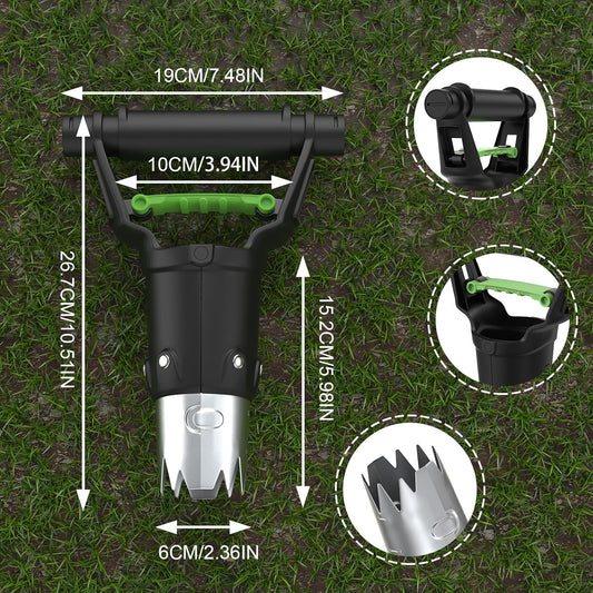 Sturdy Bulb Planter, 5 inches Depth Hand Bulb Planting Tool, Heavt Duty Stainless Steel Garden Soil Release Tool & Transplanter for Plants Seeds and Digging Tulips