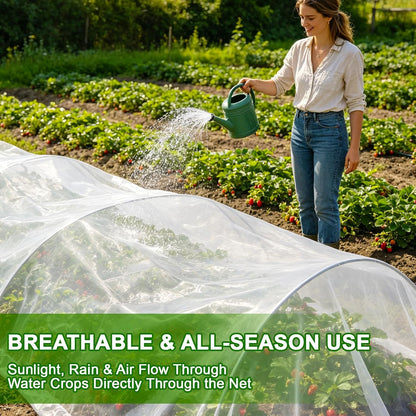 4×10 FT Garden Netting, Ultra Fine Mesh Pest Barrier, Plant Covers Row Cover for Vegetables Fruits Flowers, Greenhouse Raised Bed Screen Protect Plants from Birds Bugs
