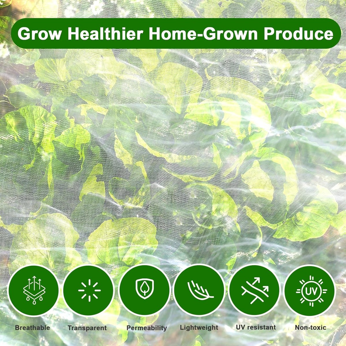 4×10 FT Garden Netting, Ultra Fine Mesh Pest Barrier, Plant Covers Row Cover for Vegetables Fruits Flowers, Greenhouse Raised Bed Screen Protect Plants from Birds Bugs