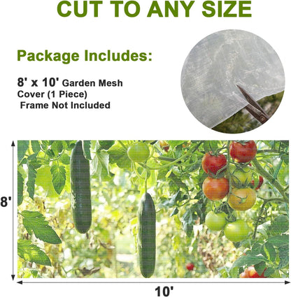 4×10 FT Garden Netting, Ultra Fine Mesh Pest Barrier, Plant Covers Row Cover for Vegetables Fruits Flowers, Greenhouse Raised Bed Screen Protect Plants from Birds Bugs