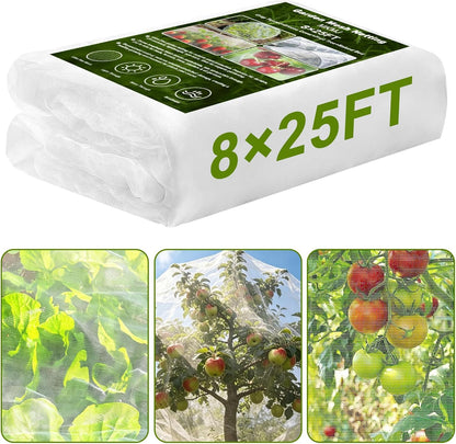 4×10 FT Garden Netting, Ultra Fine Mesh Pest Barrier, Plant Covers Row Cover for Vegetables Fruits Flowers, Greenhouse Raised Bed Screen Protect Plants from Birds Bugs