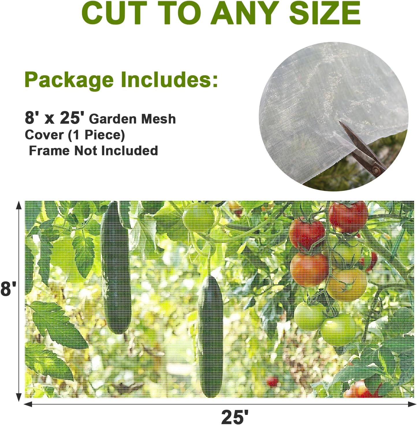 4×10 FT Garden Netting, Ultra Fine Mesh Pest Barrier, Plant Covers Row Cover for Vegetables Fruits Flowers, Greenhouse Raised Bed Screen Protect Plants from Birds Bugs