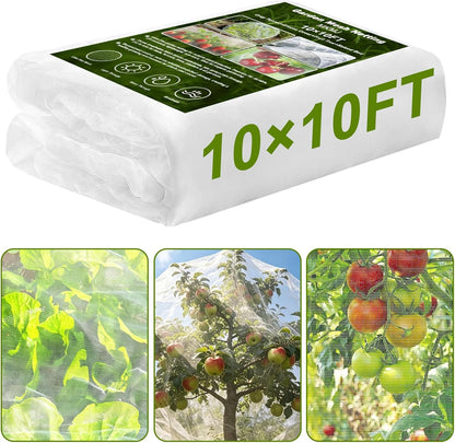 4×10 FT Garden Netting, Ultra Fine Mesh Pest Barrier, Plant Covers Row Cover for Vegetables Fruits Flowers, Greenhouse Raised Bed Screen Protect Plants from Birds Bugs