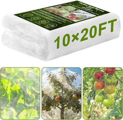 4×10 FT Garden Netting, Ultra Fine Mesh Pest Barrier, Plant Covers Row Cover for Vegetables Fruits Flowers, Greenhouse Raised Bed Screen Protect Plants from Birds Bugs