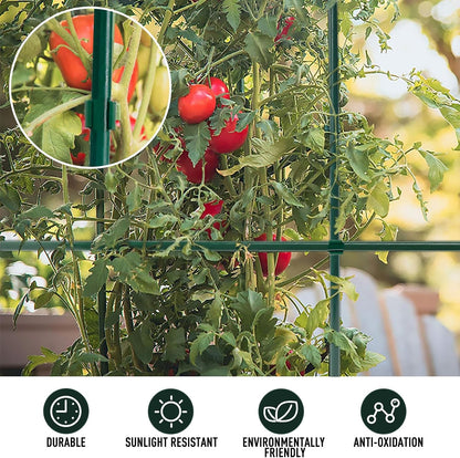 125pcs Garden Stakes Kit: Includes 40 Sets of Fiberglass Plant Sticks Supports & Accessories for DIY 4ft, 5ft, 6ft, 7ft Stakes for Tomato, Vegetables, Indoor & Outdoor Gardening Supplies
