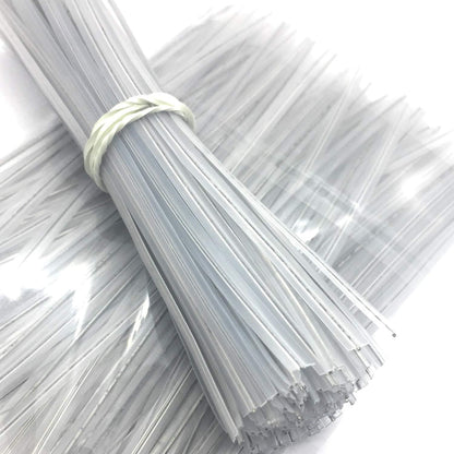 100pcs clear Heavy Duty 8" pre-cut plastic twist ties - wire gauge #23