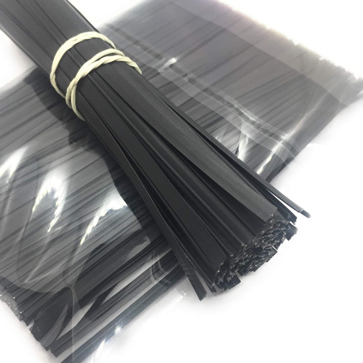100pcs clear Heavy Duty 8" pre-cut plastic twist ties - wire gauge #23