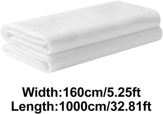 40g Non-Woven Plant Sun Protection Cloth, 5.2x32.8Ft Reusable Garden Frost Blanket Floating Row Cover for Greenhouse Vegetable Fruit Tree, White