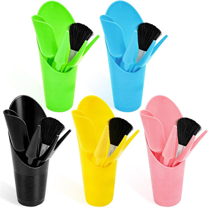 25 Pcs Bonsai Soil Scoop Set, Small Mini Gardening Tools, Garden Hand Tools Kit for Indoor Plant Care, Succulent Planting Tools for Planting, Transplanting Digging (Colorful)