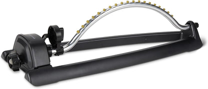 Oscillating Lawn Sprinkler for Yard, Garden and Flower Beds, 3600 Square Foot Coverage, Black
