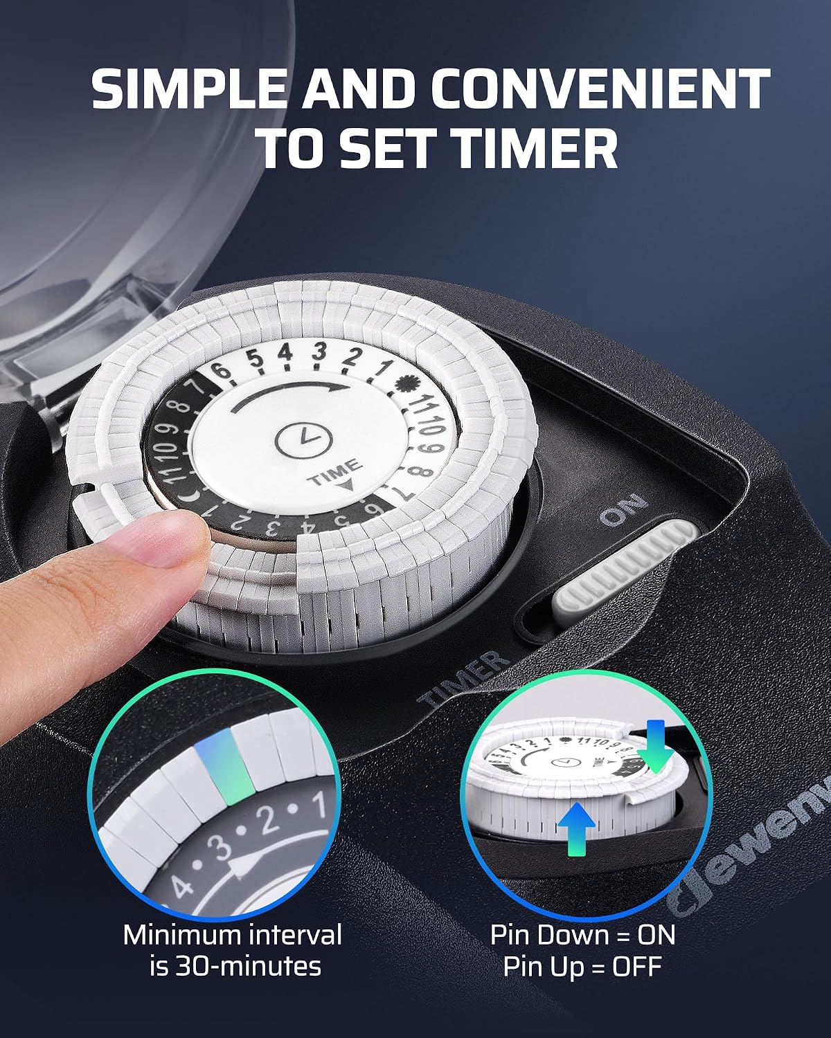Outdoor Light Timer, Outdoor Timer Outlet,100FT Remote Control