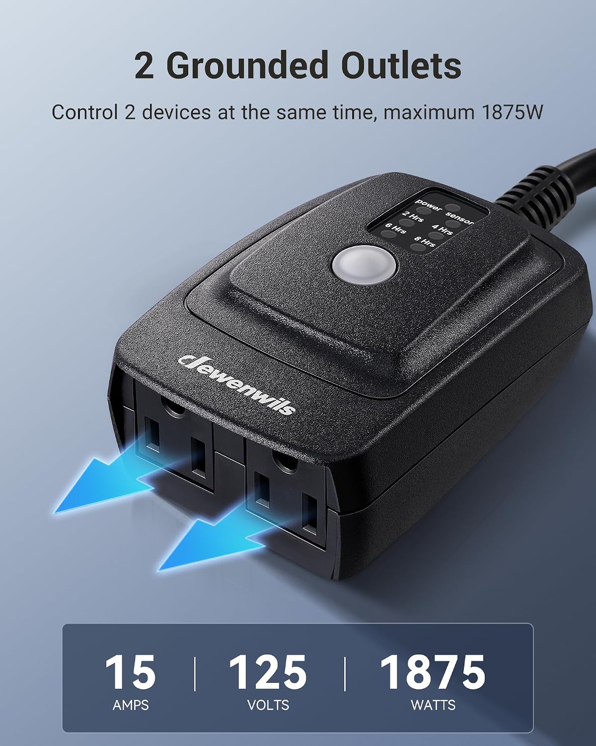 Outdoor Light Timer, Outdoor Timer Outlet,100FT Remote Control