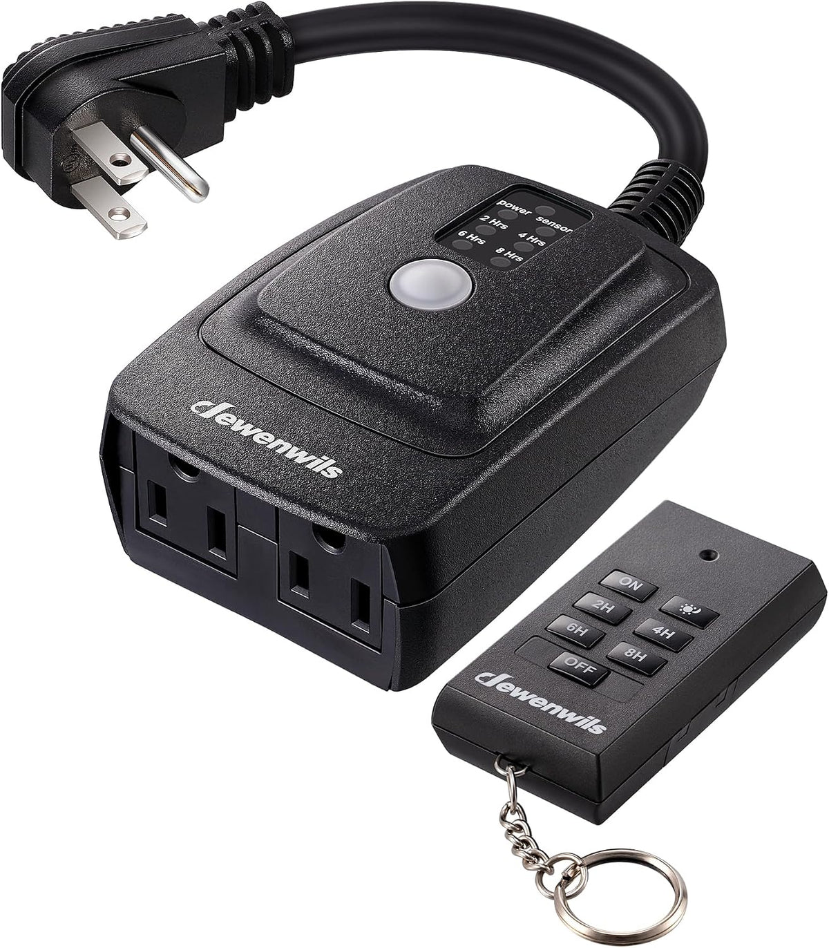 Outdoor Light Timer, Outdoor Timer Outlet,100FT Remote Control