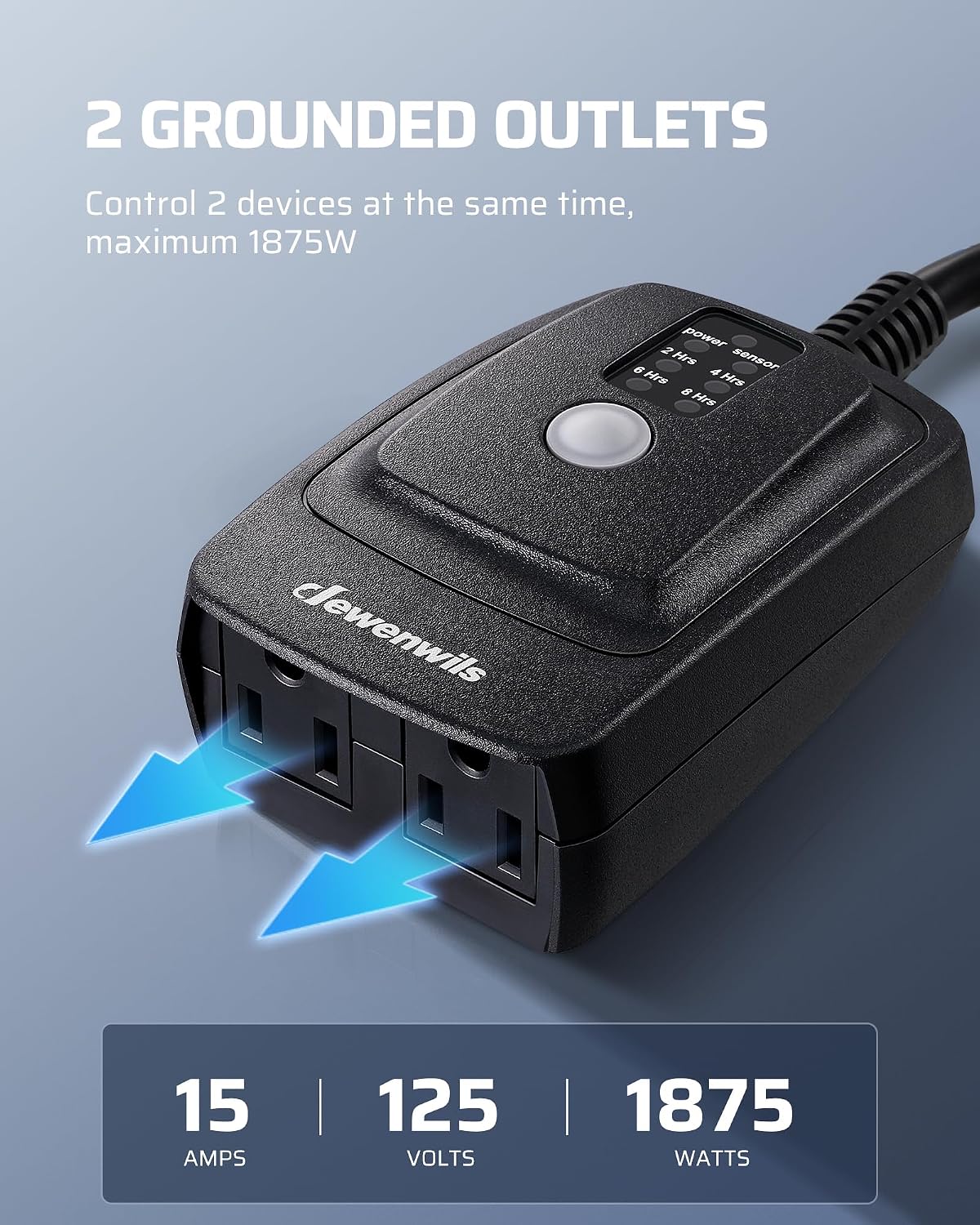 Outdoor Light Timer, Outdoor Timer Outlet,100FT Remote Control