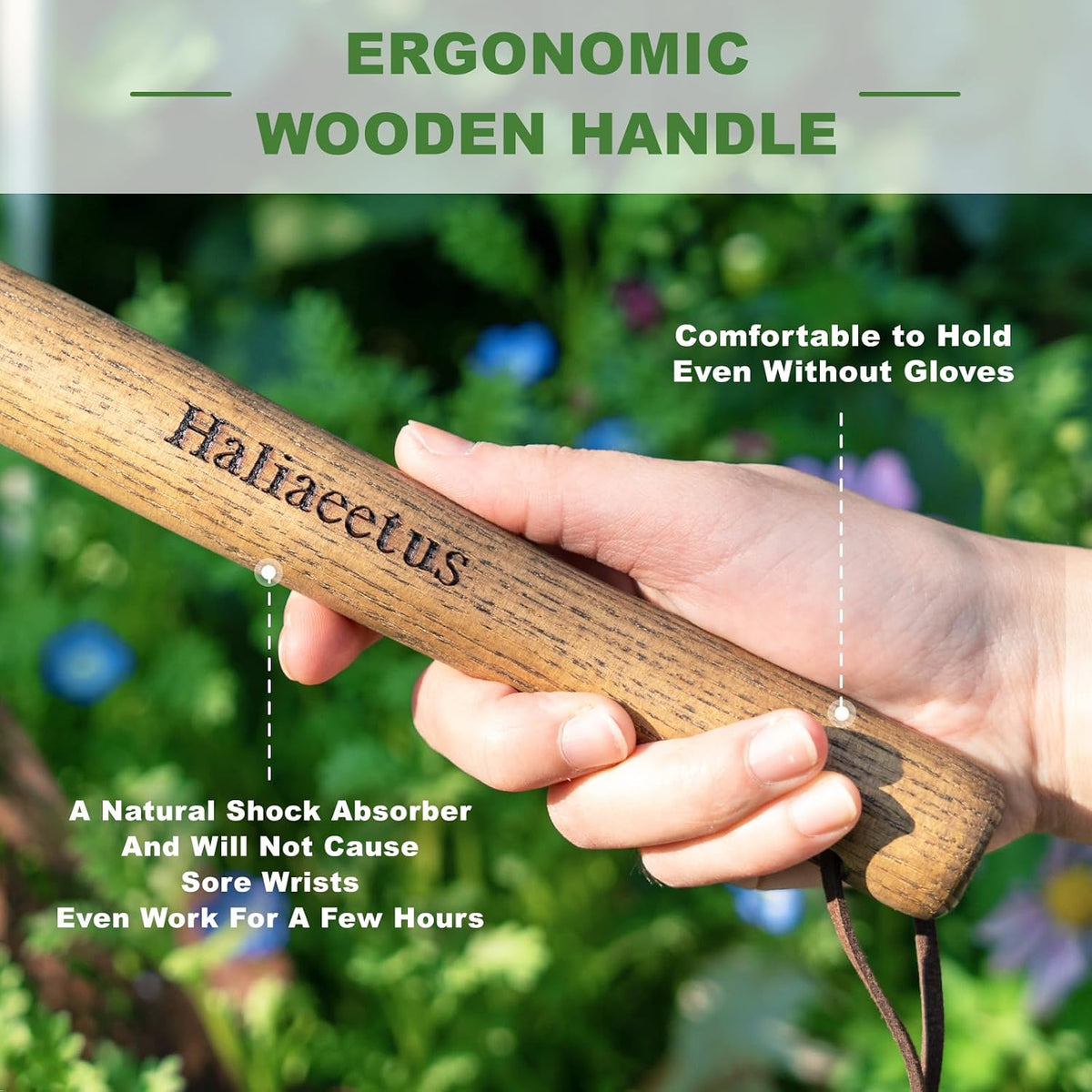 Triangle Head Hoe, 15'' Scuffle Hoe for Weeding in Raised Bed